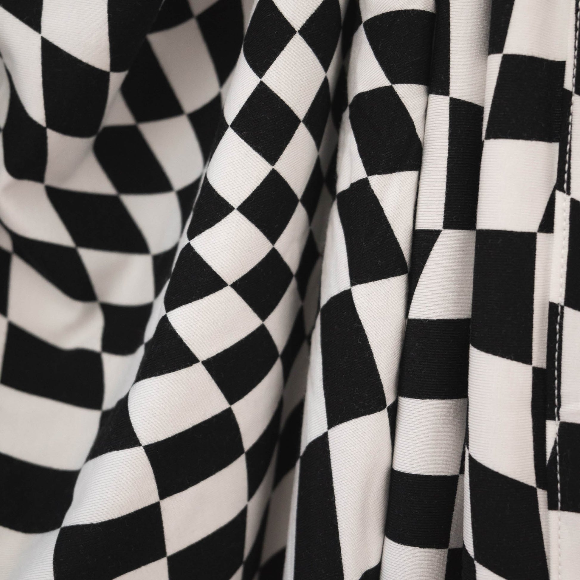 B&W Wavy Checker | Bamboo Swaddle - Mack & Harvie