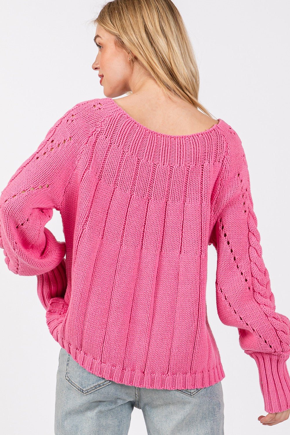 Cable - Knit Long Sleeve Sweater - Mack & Harvie