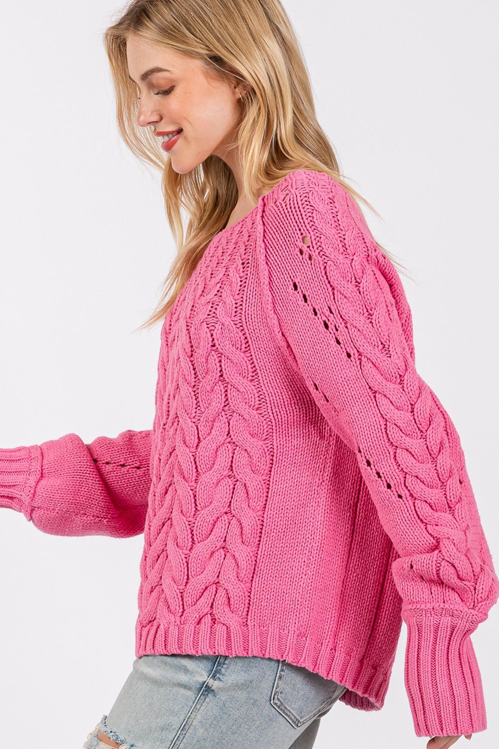 Cable - Knit Long Sleeve Sweater - Mack & Harvie