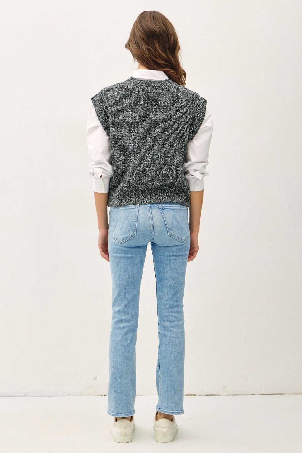 Cable Knit V - Neck Sweater Vest - Mack & Harvie