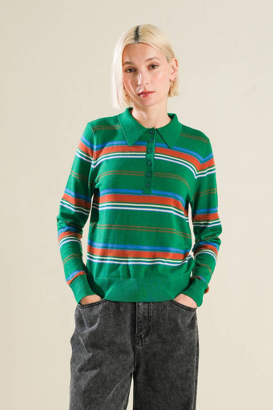 CALL IT FATE SWEATER POLO TOP - Mack & Harvie