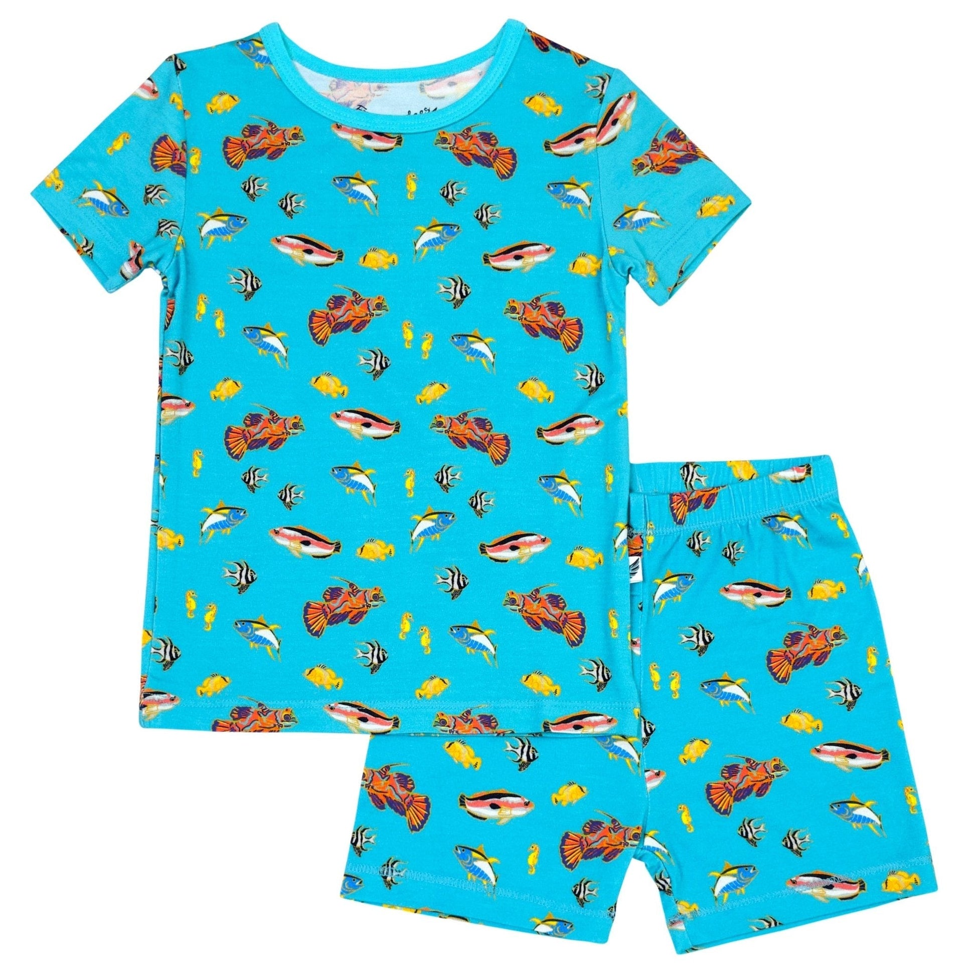 Calypso Fish Short Sleeve and Shorts Pajama Set (6M - 12Y) - Mack & Harvie