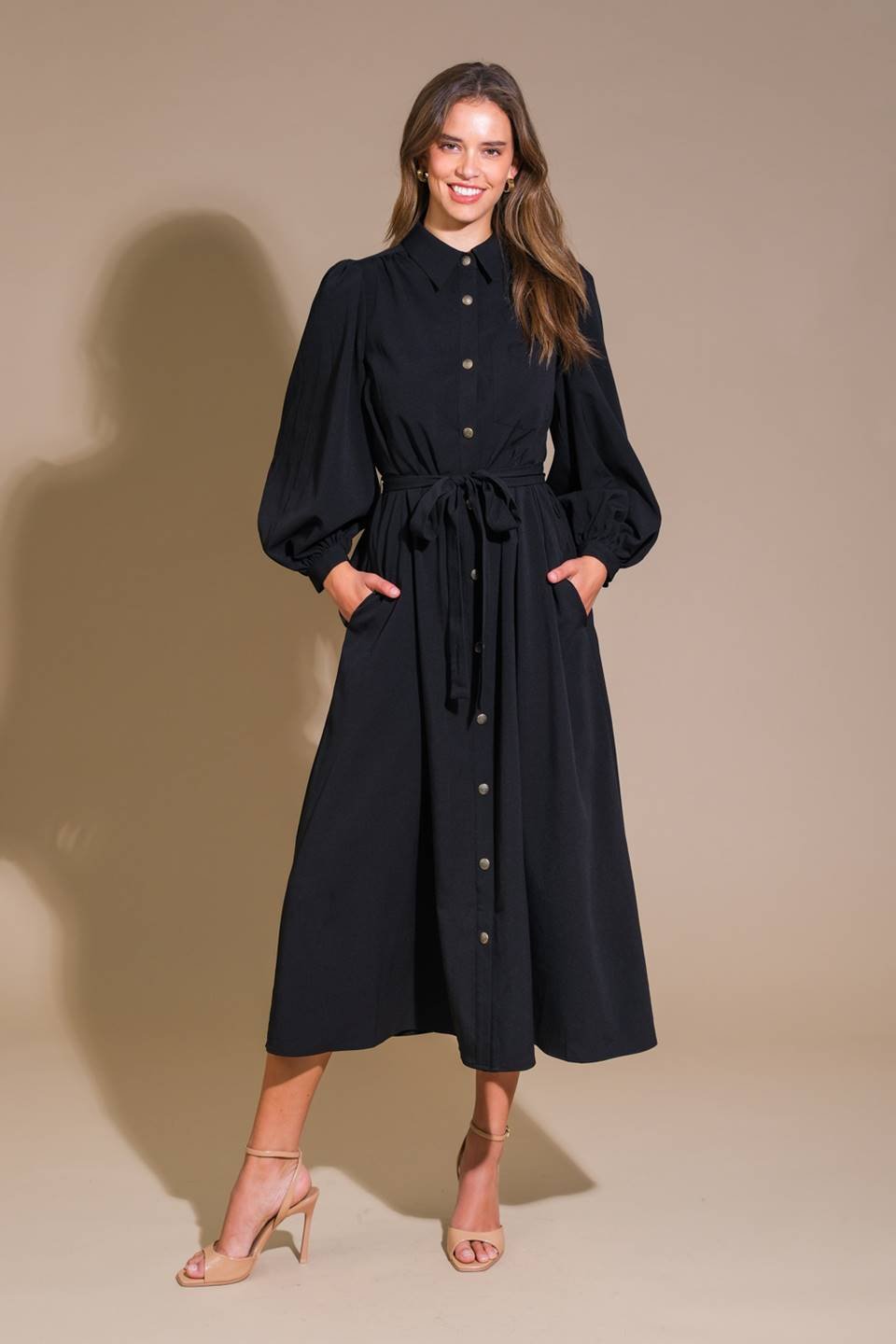 CAN'T RELACE YOU WOVEN MIDI DRESS - Mack & Harvie