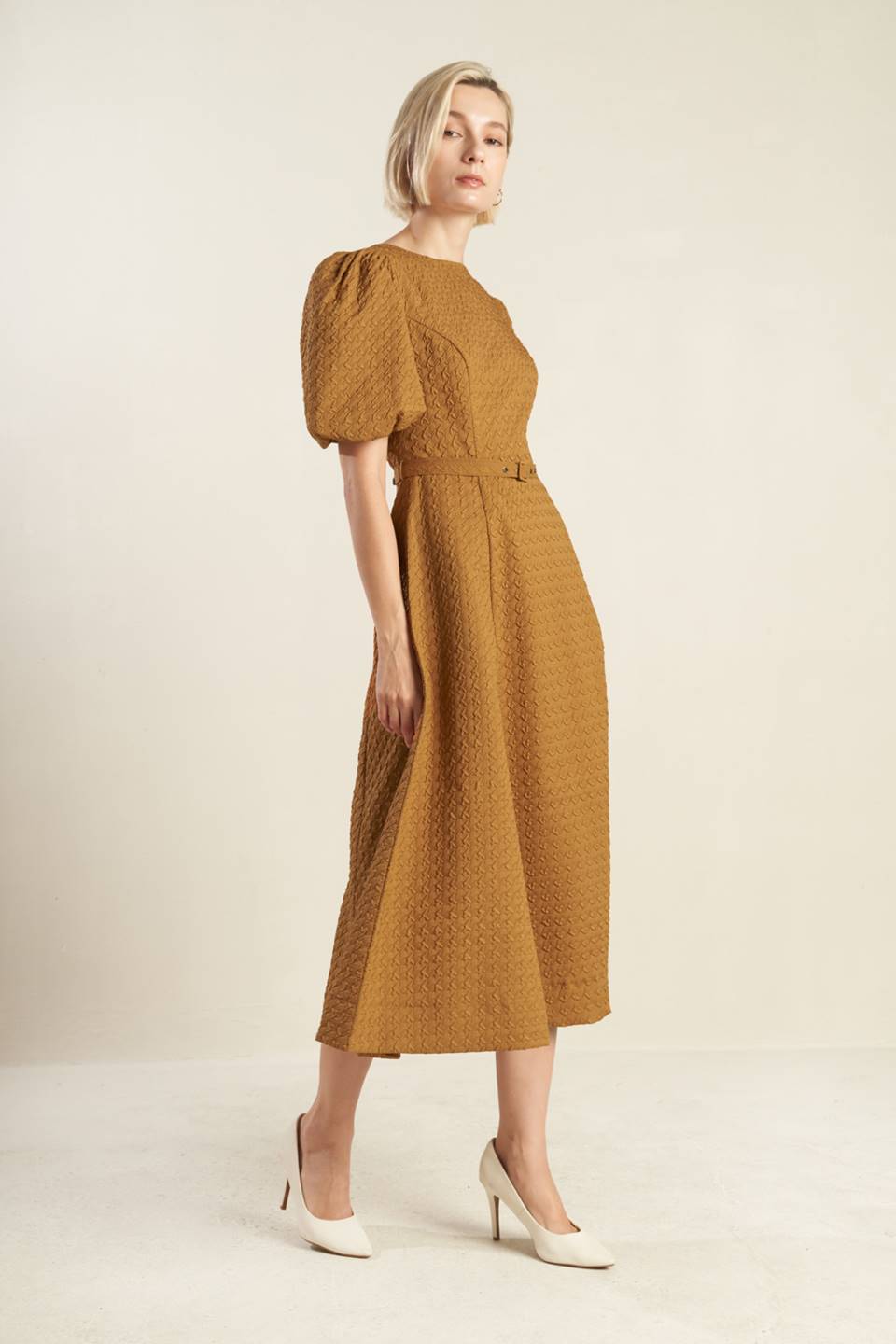 CAN'T STOP ME WOVEN MIDI DRESS - Mack & Harvie