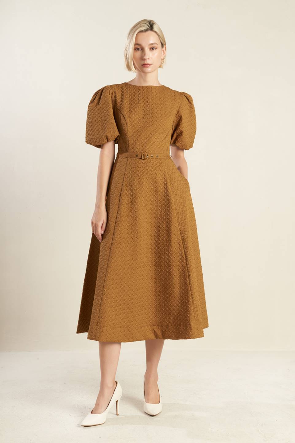 CAN'T STOP ME WOVEN MIDI DRESS - Mack & Harvie