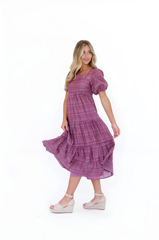 Carlile Dress in Purple - Mack & Harvie