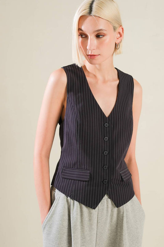 CAUGHT YOUR EYE WOVEN VEST - Mack & Harvie