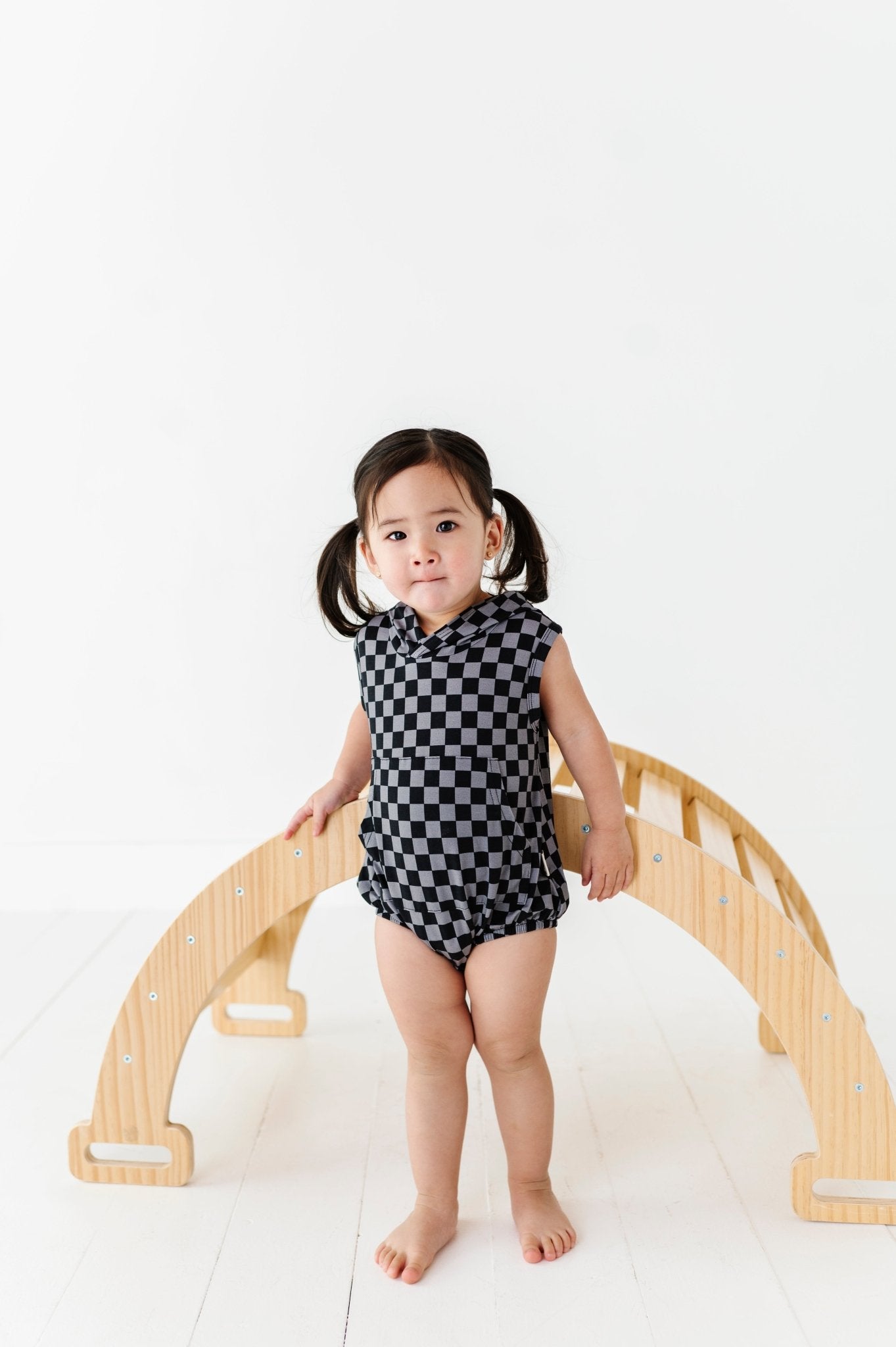 Charcoal Check Hooded Tank Bubble - Mack & Harvie