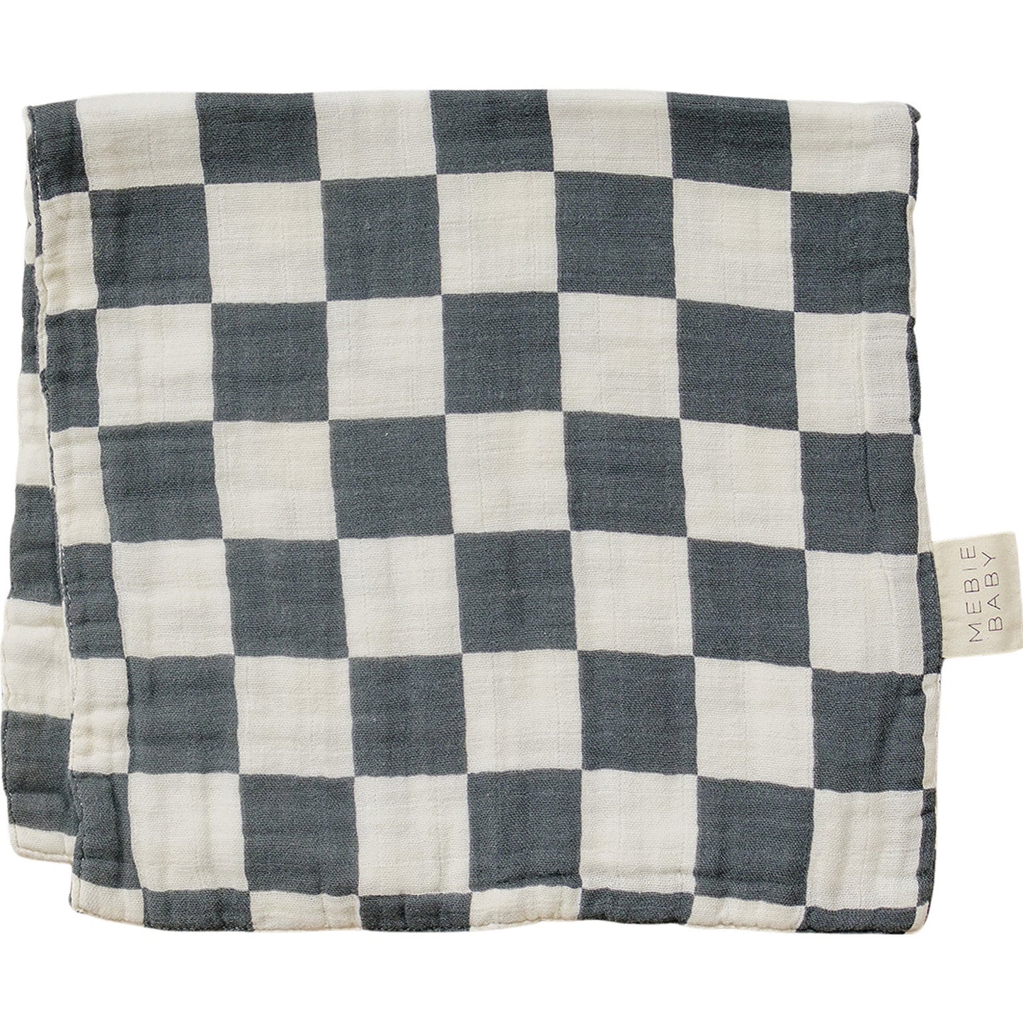 Charcoal Checkered Muslin Burp Cloth - Mack & Harvie