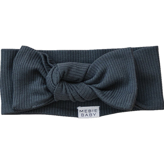 Charcoal Organic Cotton Ribbed Head Wrap - Mack & Harvie