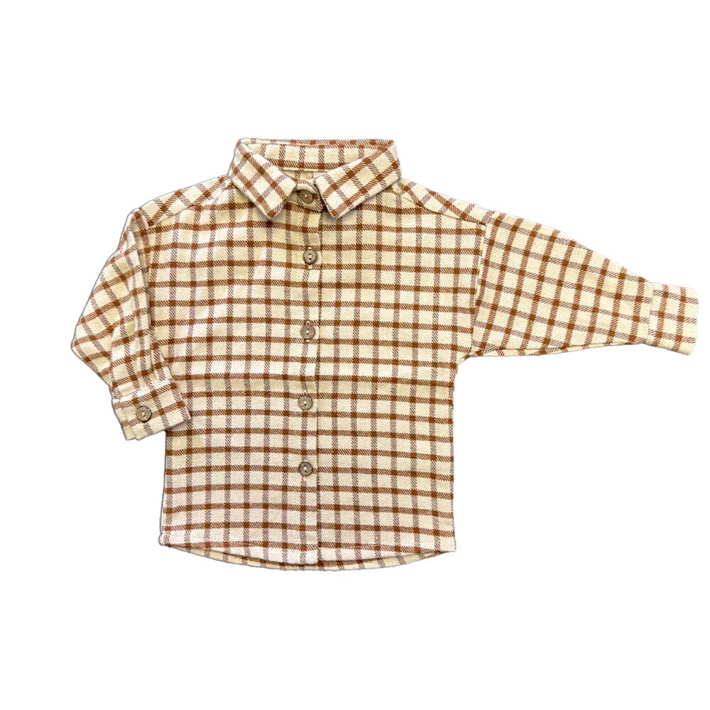 Check Button Up Shirt - Amber Check - Mack & Harvie