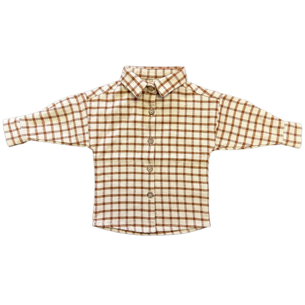 Check Button Up Shirt - Amber Check - Mack & Harvie