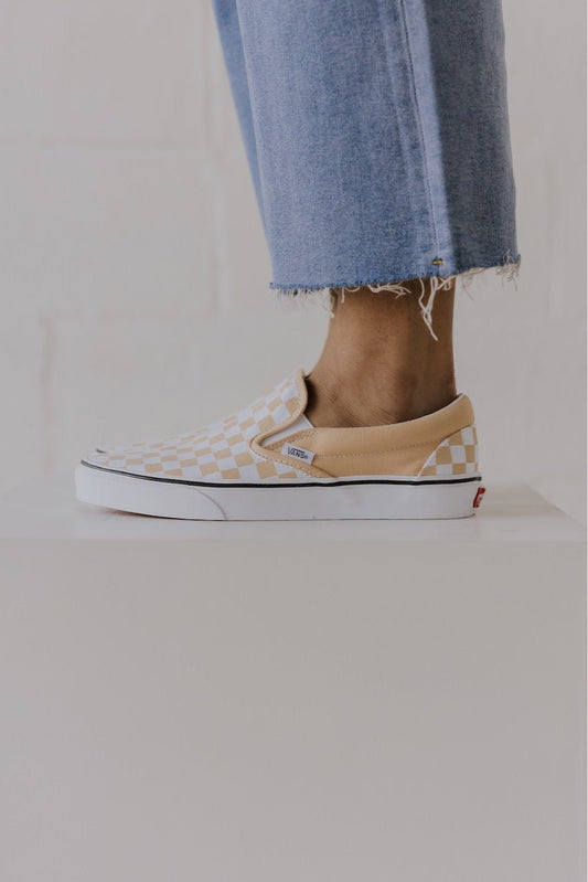 Checkerboard Slip On Vans - Mack & Harvie