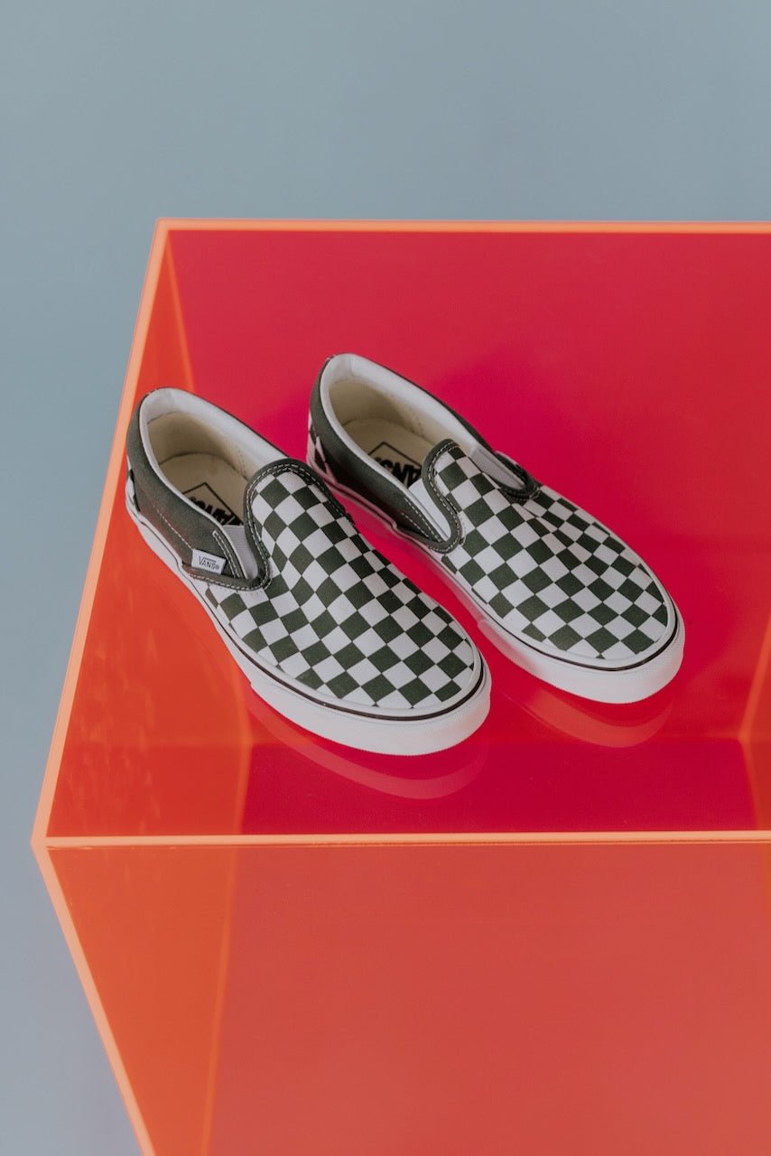 Mini checkerboard fashion vans