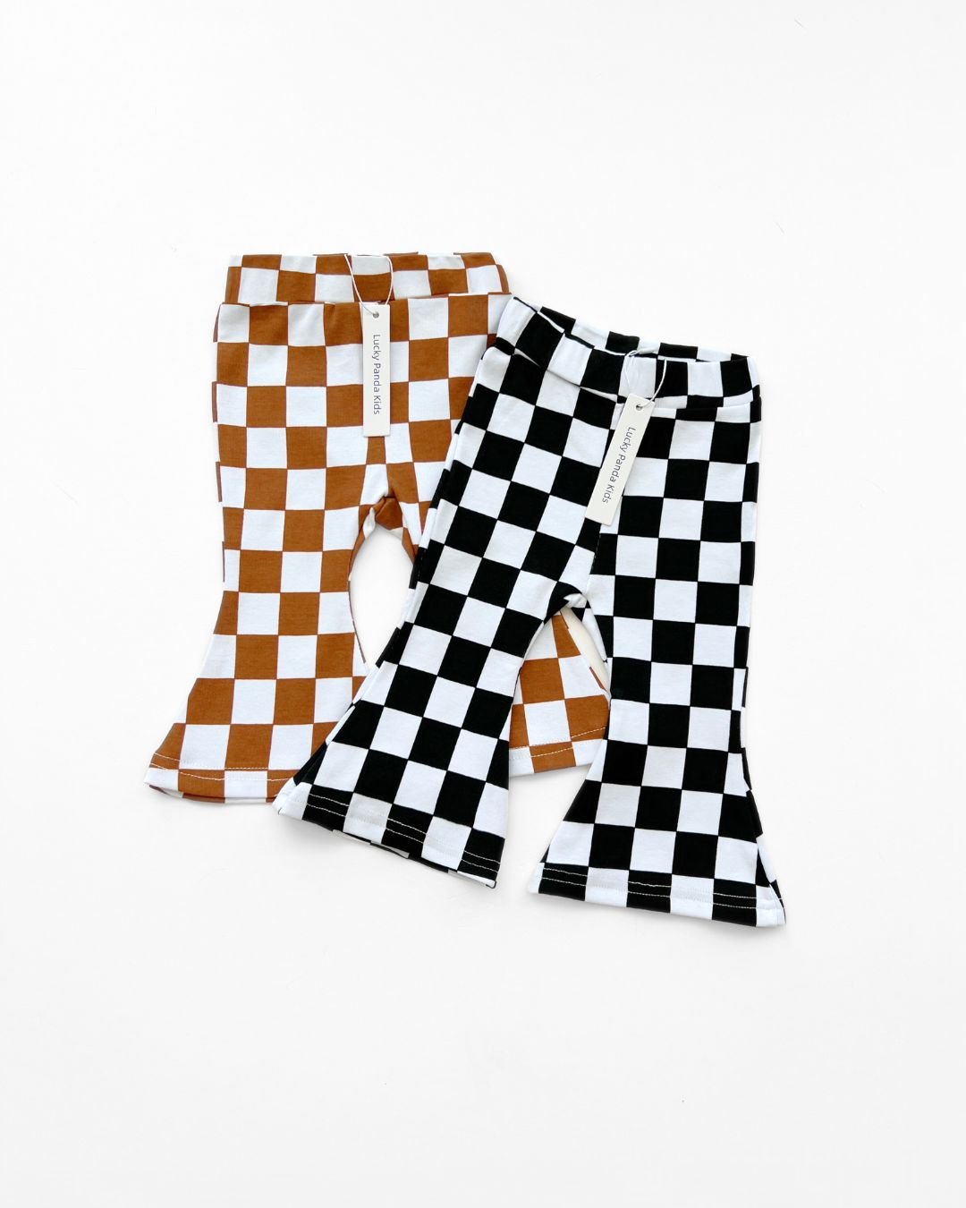 Checkered Flare Pants | Copper - Mack & Harvie