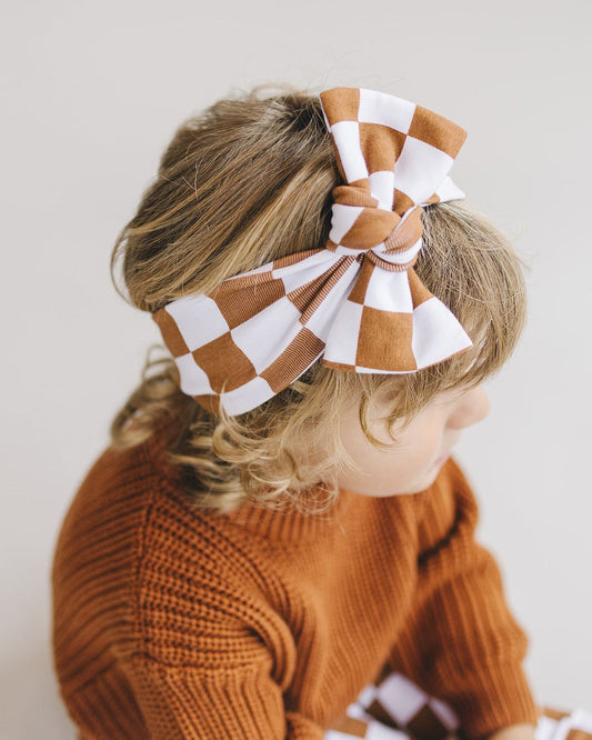 Checkered Headband | Copper - Mack & Harvie