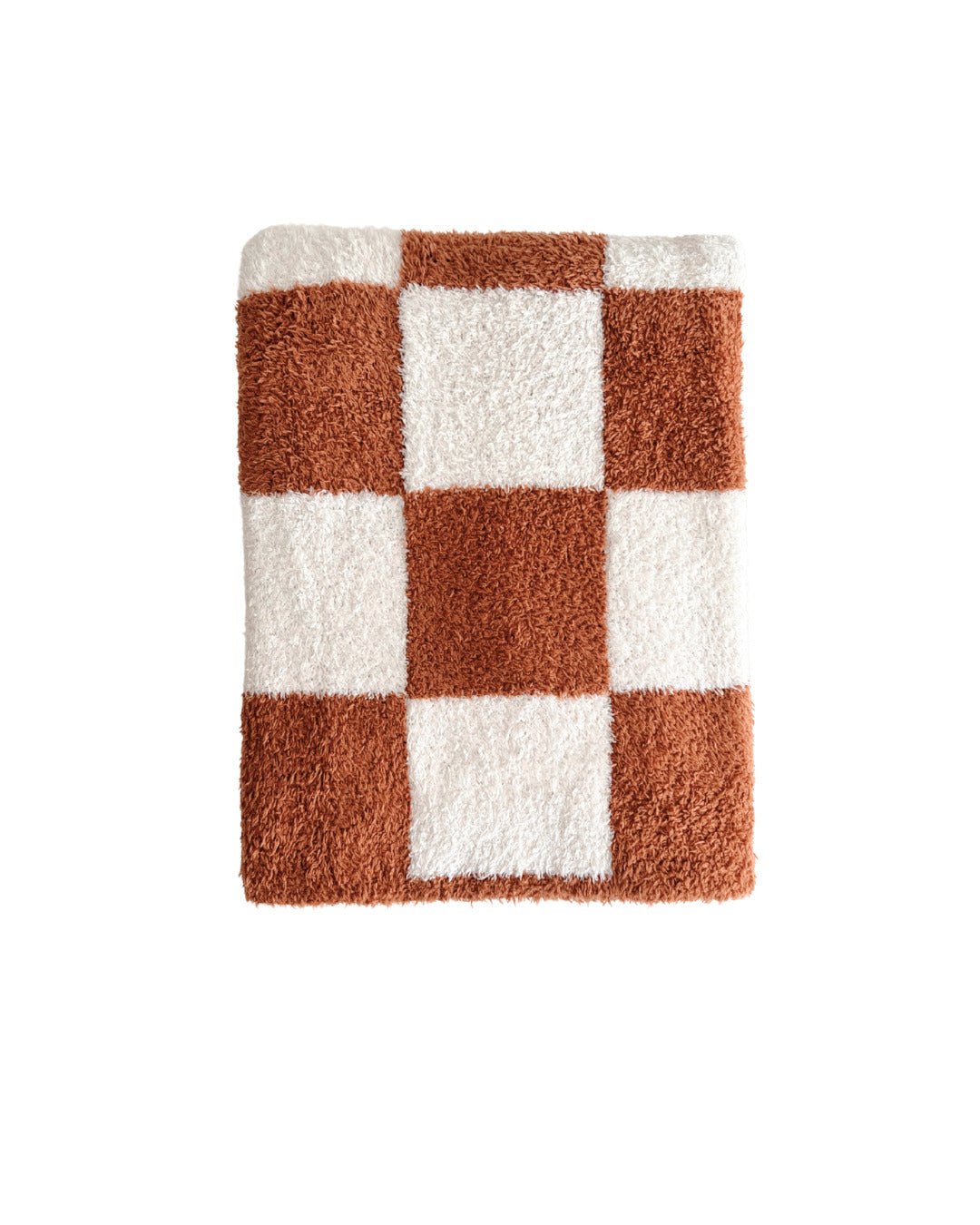 Checkered Plush Blanket | Copper - Mack & Harvie