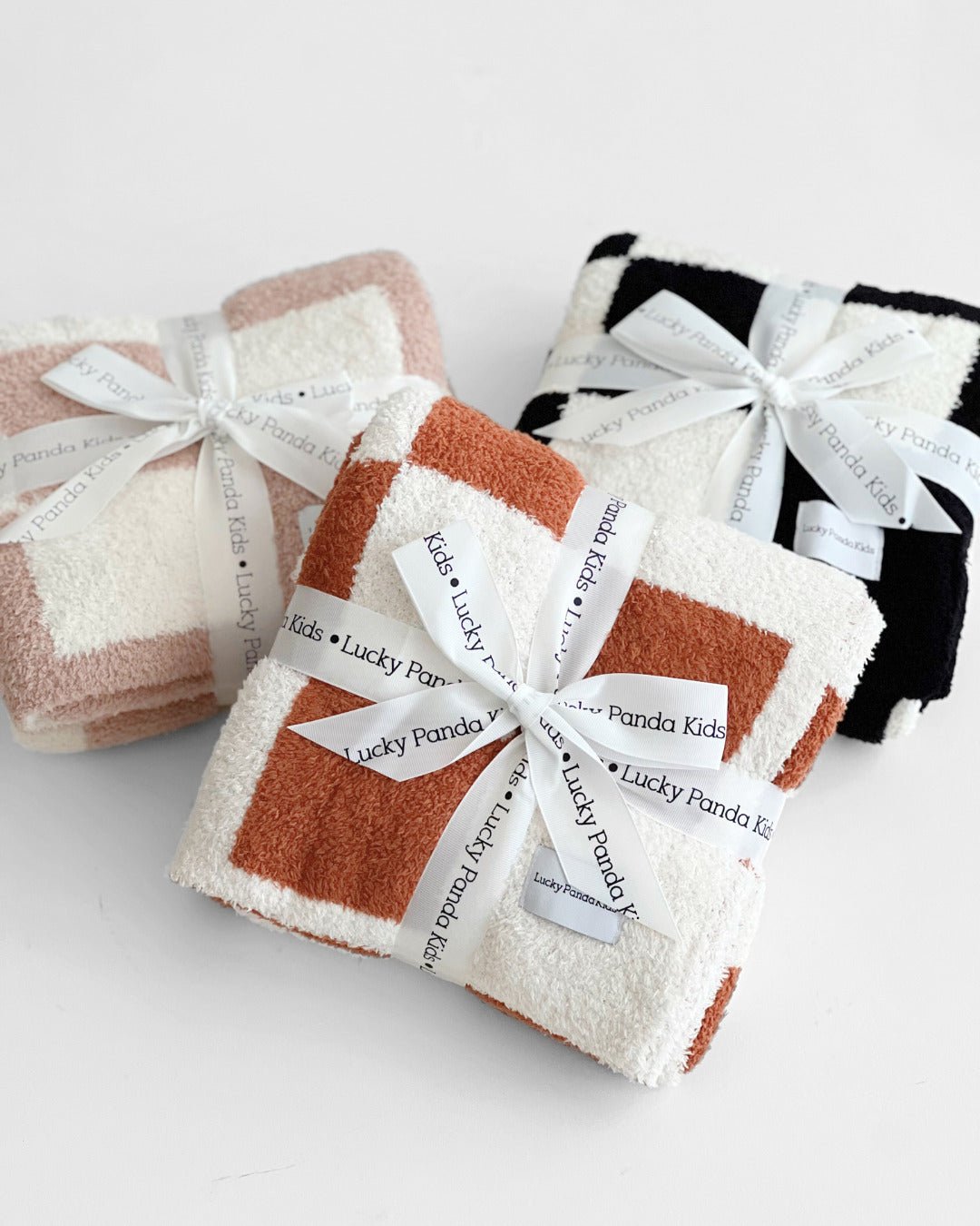 Checkered Plush Blanket | Copper - Mack & Harvie