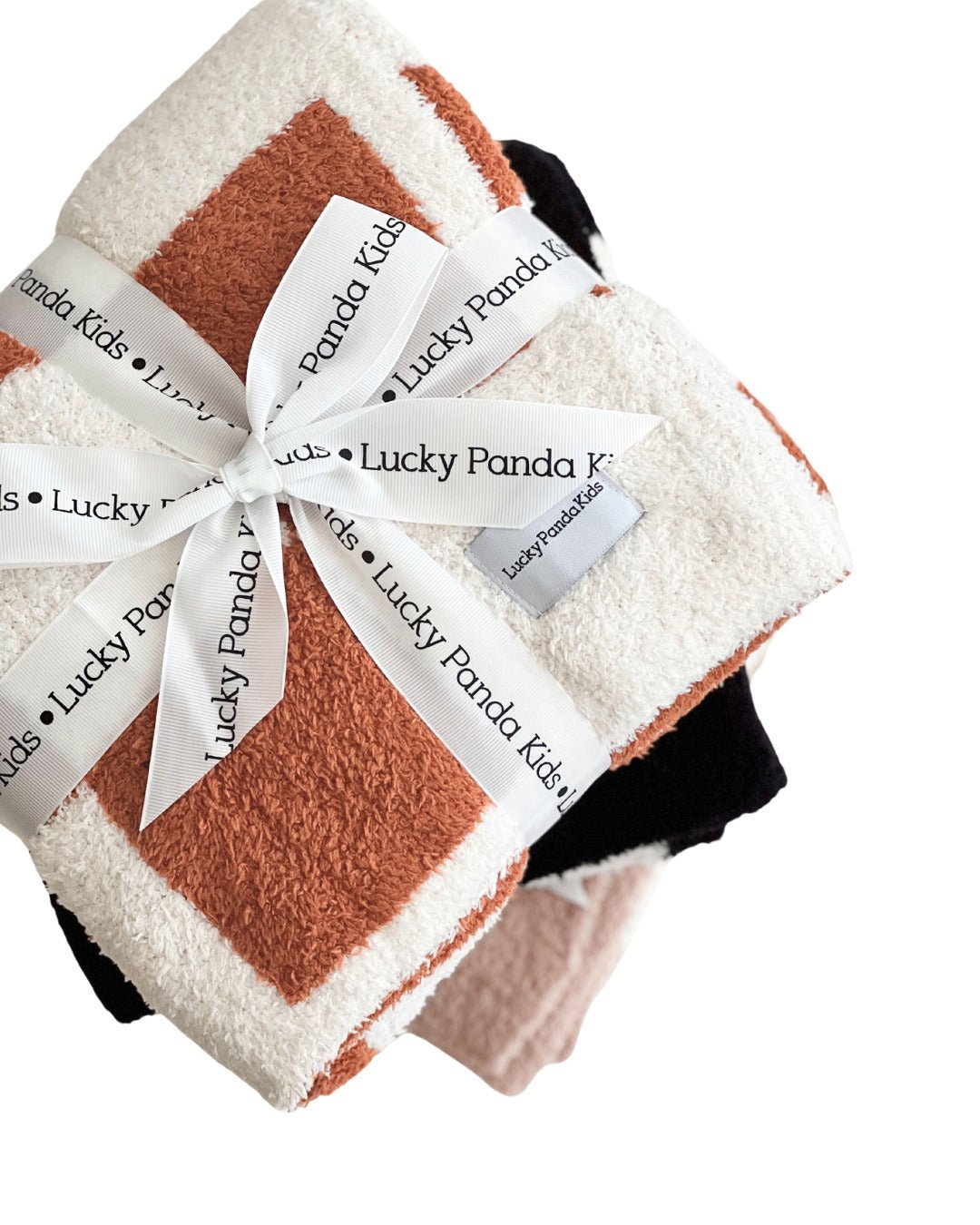 Checkered Plush Blanket | Copper - Mack & Harvie