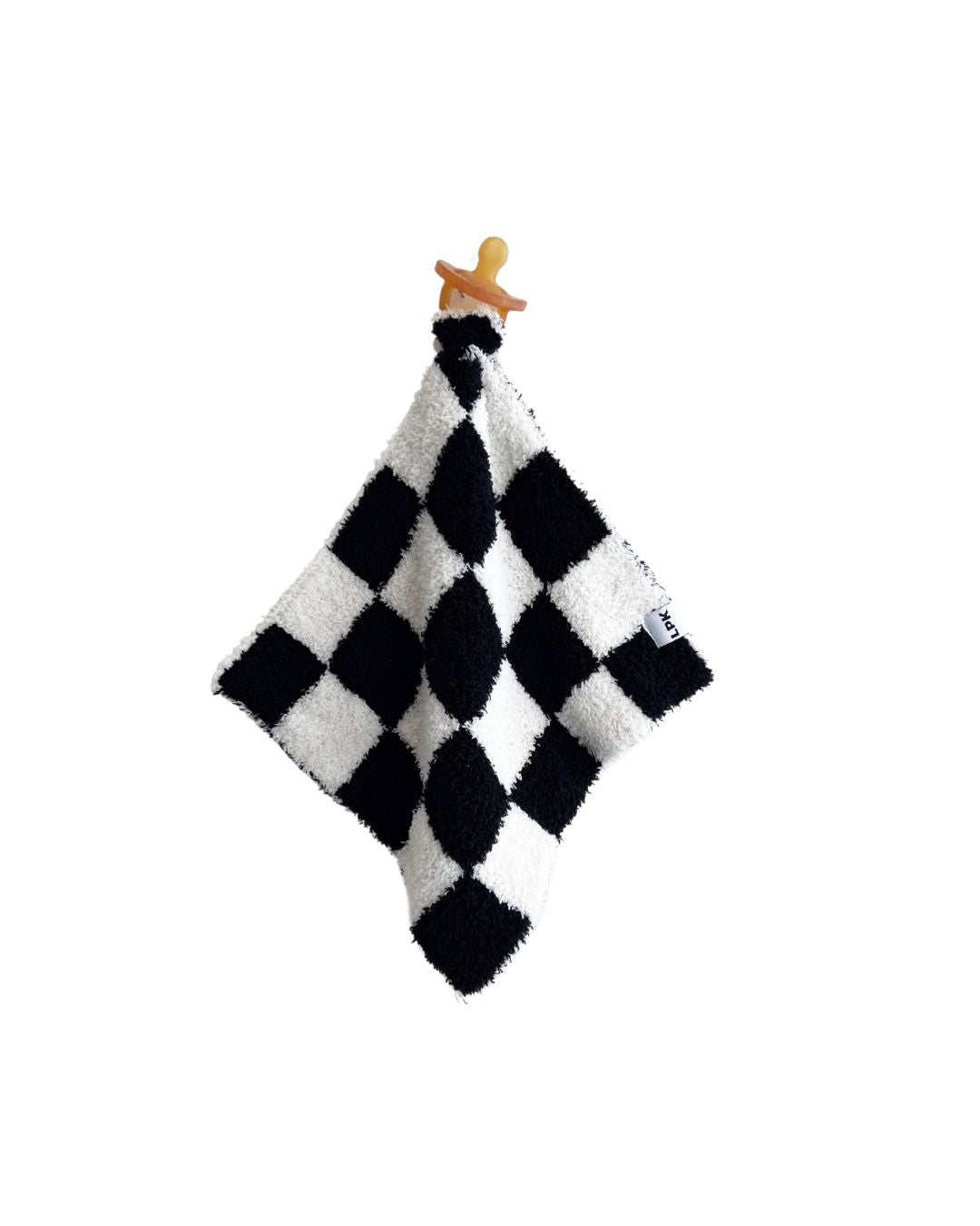 Checkered Plush Lovey | Black - Mack & Harvie