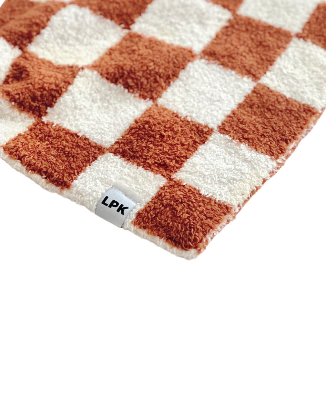 Checkered Plush Lovey | Copper - Mack & Harvie