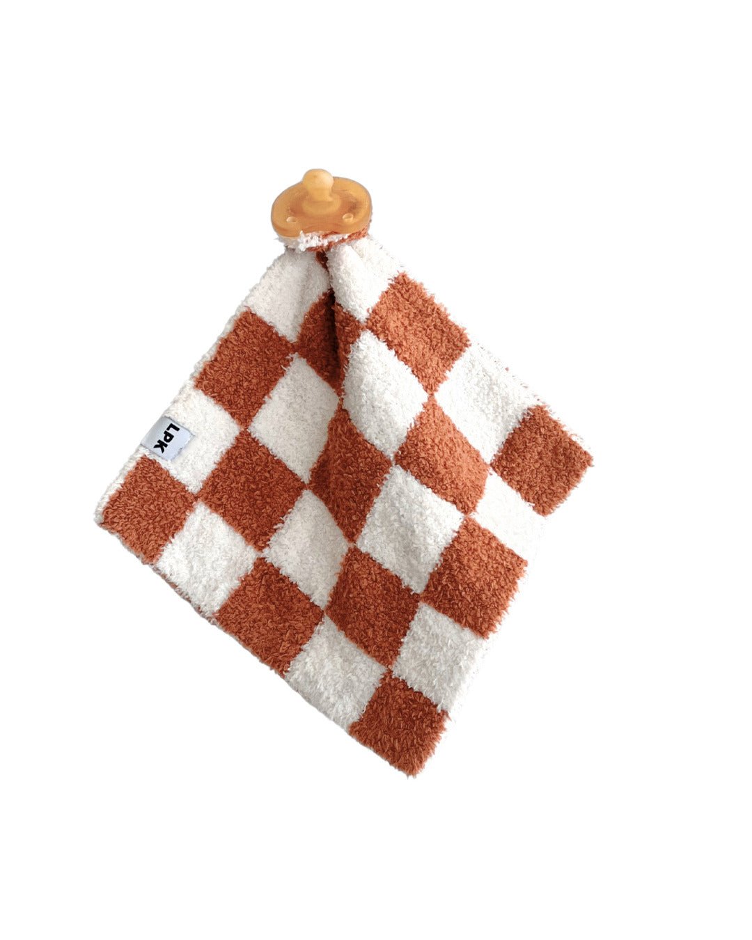 Checkered Plush Lovey | Copper - Mack & Harvie