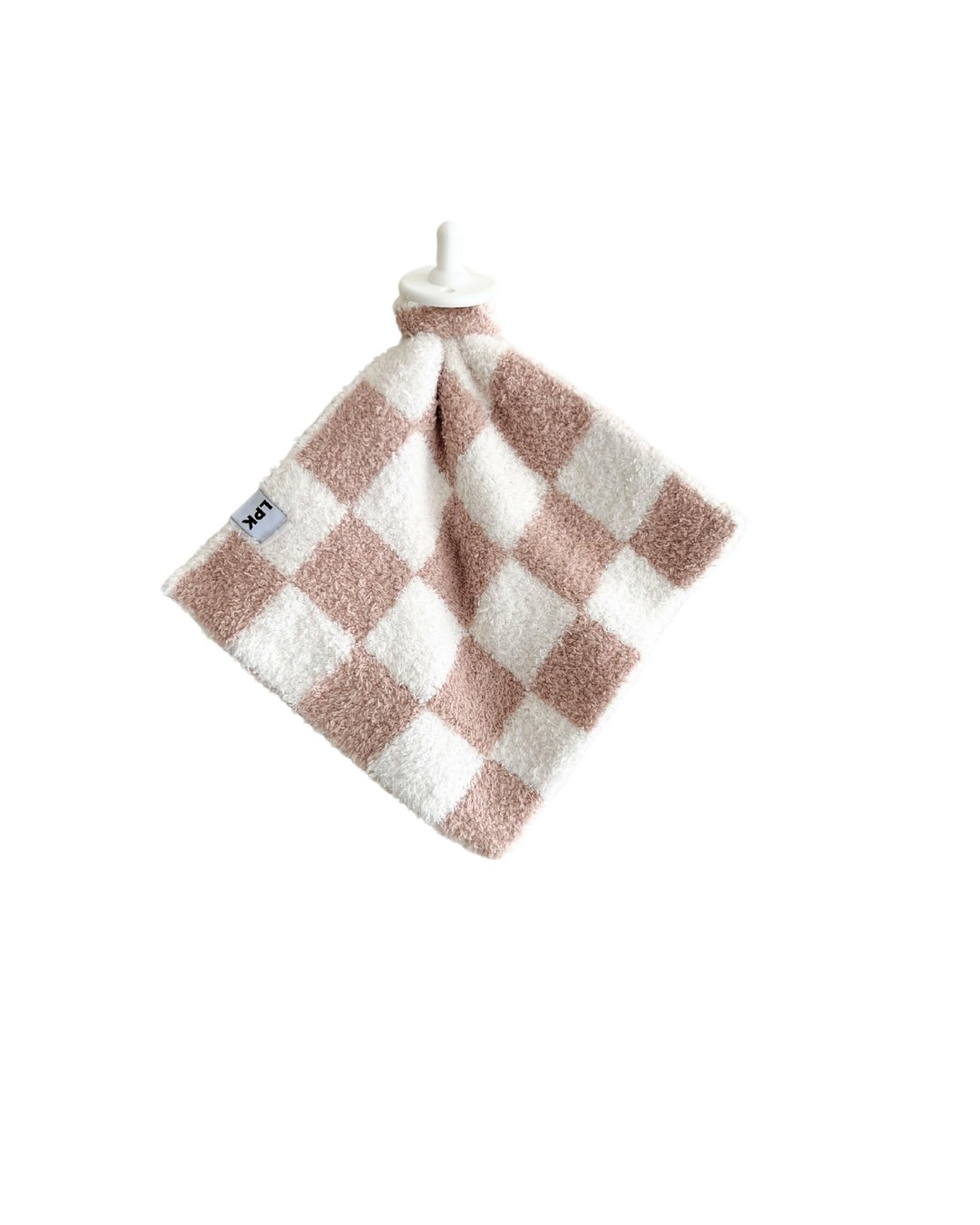 Checkered Plush Lovey | Latte - Mack & Harvie