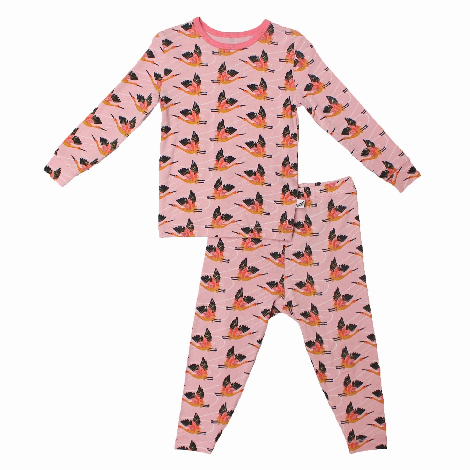 Cherry Blossom Cranes Pajama Set (6M - 8Y) - Mack & Harvie