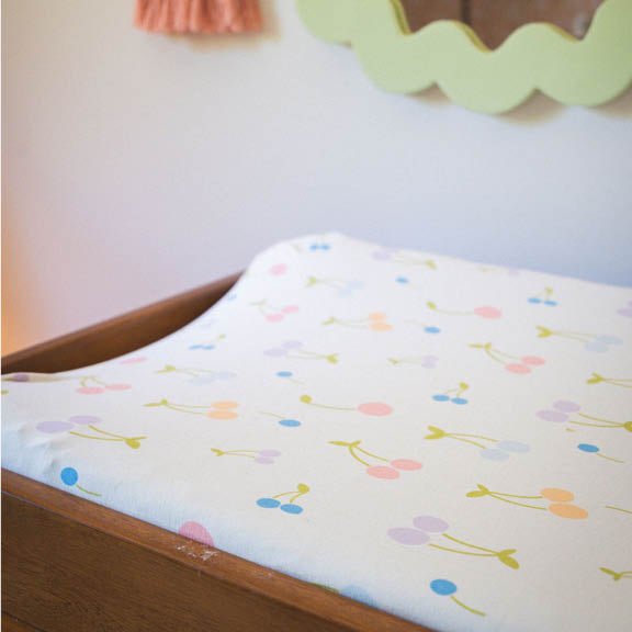 Cherry Pop | Bamboo Changing Pad Cover - Mack & Harvie