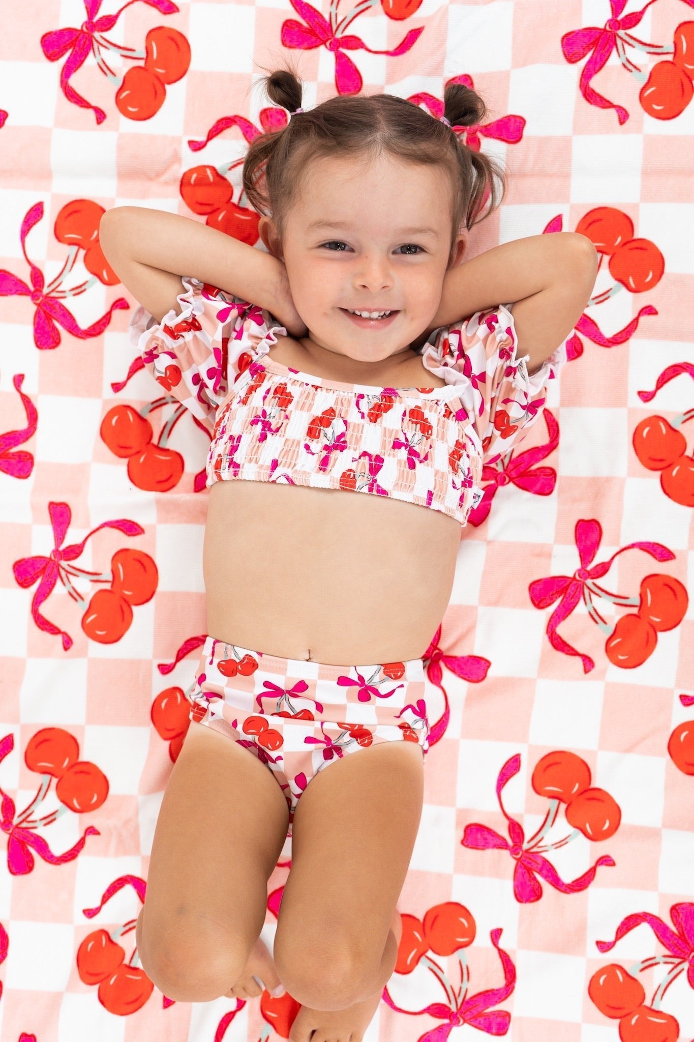 CHERRY SWEET CHECKERS DREAM TANKINI TWO PIECE SWIM SUIT - Mack & Harvie