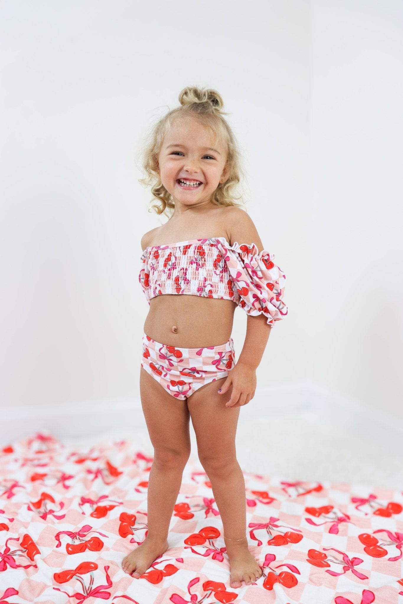 CHERRY SWEET CHECKERS DREAM TANKINI TWO PIECE SWIM SUIT - Mack & Harvie