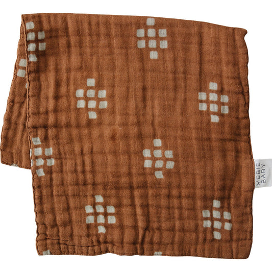 Chestnut Textile Muslin Burp Cloth - Mack & Harvie