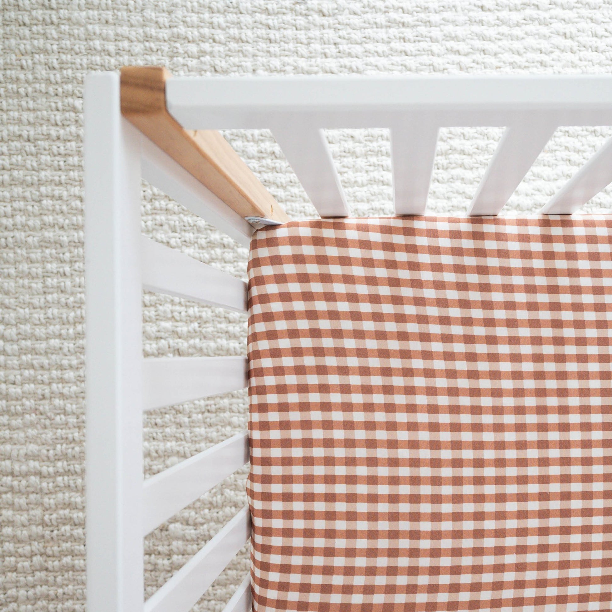 Chocolate Gingham | Bamboo Crib Sheet - Mack & Harvie