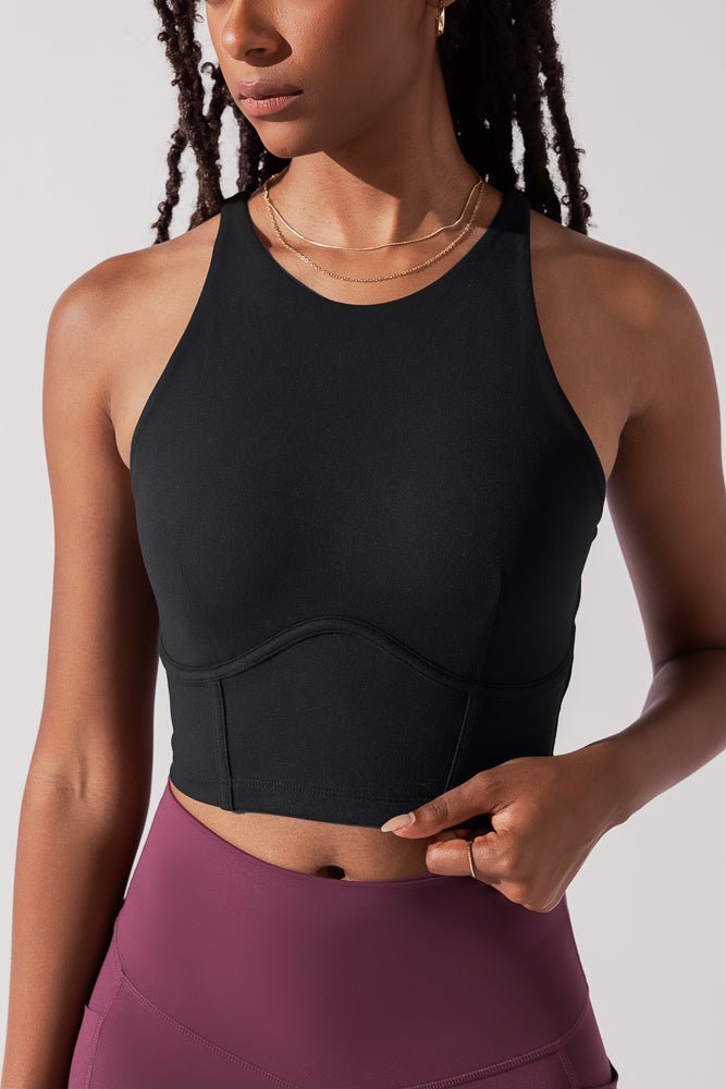 Cleo Corset Crop Bralette - Black - Mack & Harvie