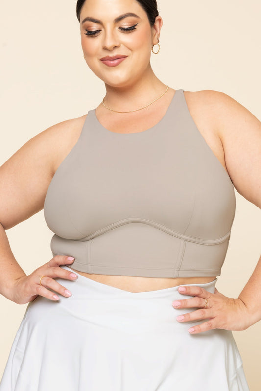 Cleo Corset Crop Bralette - Taupe - Mack & Harvie