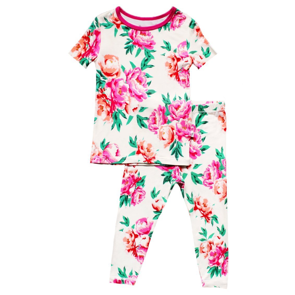 Cloud Peonies Short Sleeve Pajama Set (6M - 10Y) - Mack & Harvie