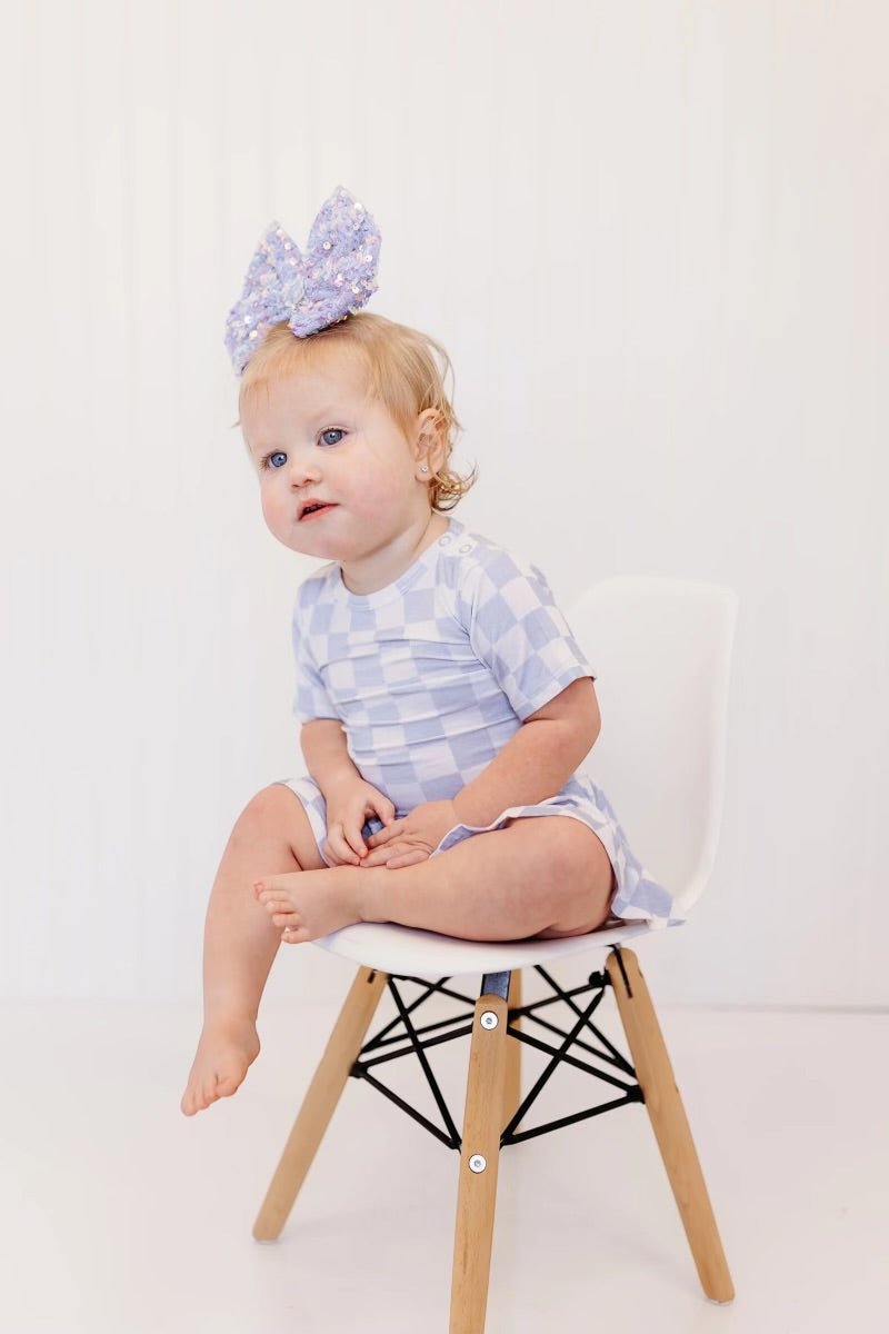 CLOUDY CHECKERS DREAM BODYSUIT DRESS - Mack & Harvie