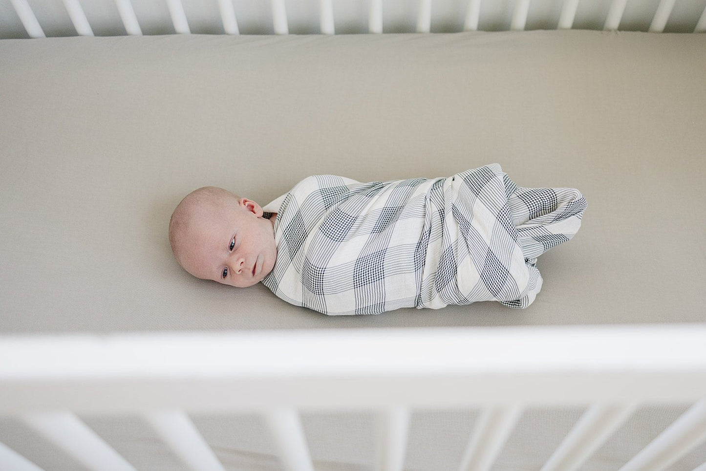 Coastal Plaid Muslin Swaddle Blanket - Mack & Harvie