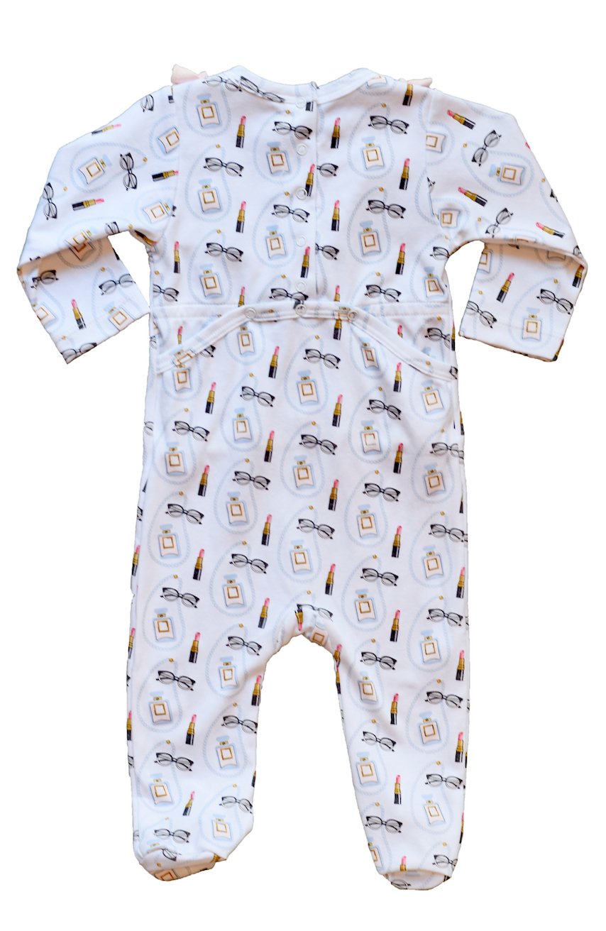 Coco Print Footie with Ruffle - Mack & Harvie