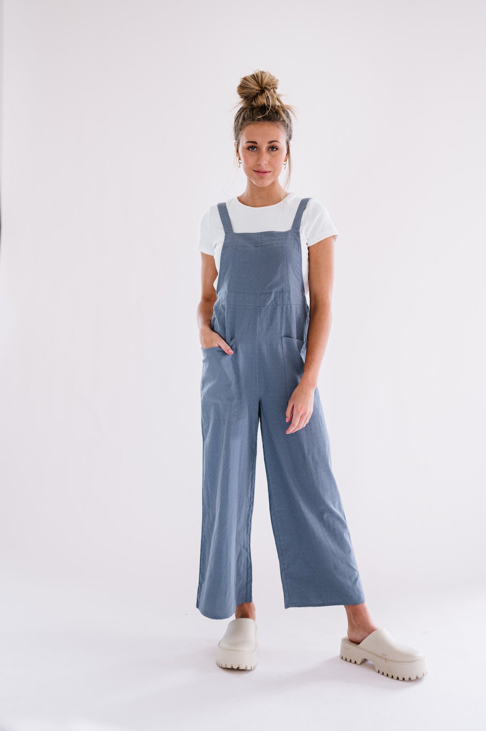 Cody Overall Jumpsuit in Dusty Blue - Mack & Harvie