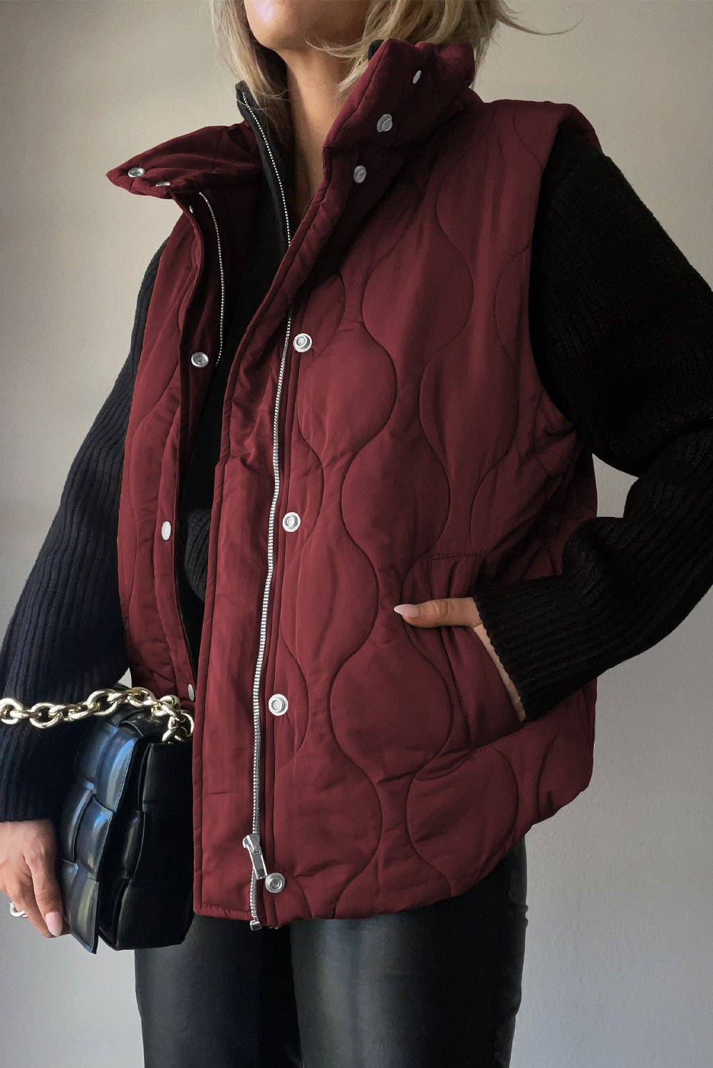 Collared Neck Vest with Pockets - Mack & Harvie