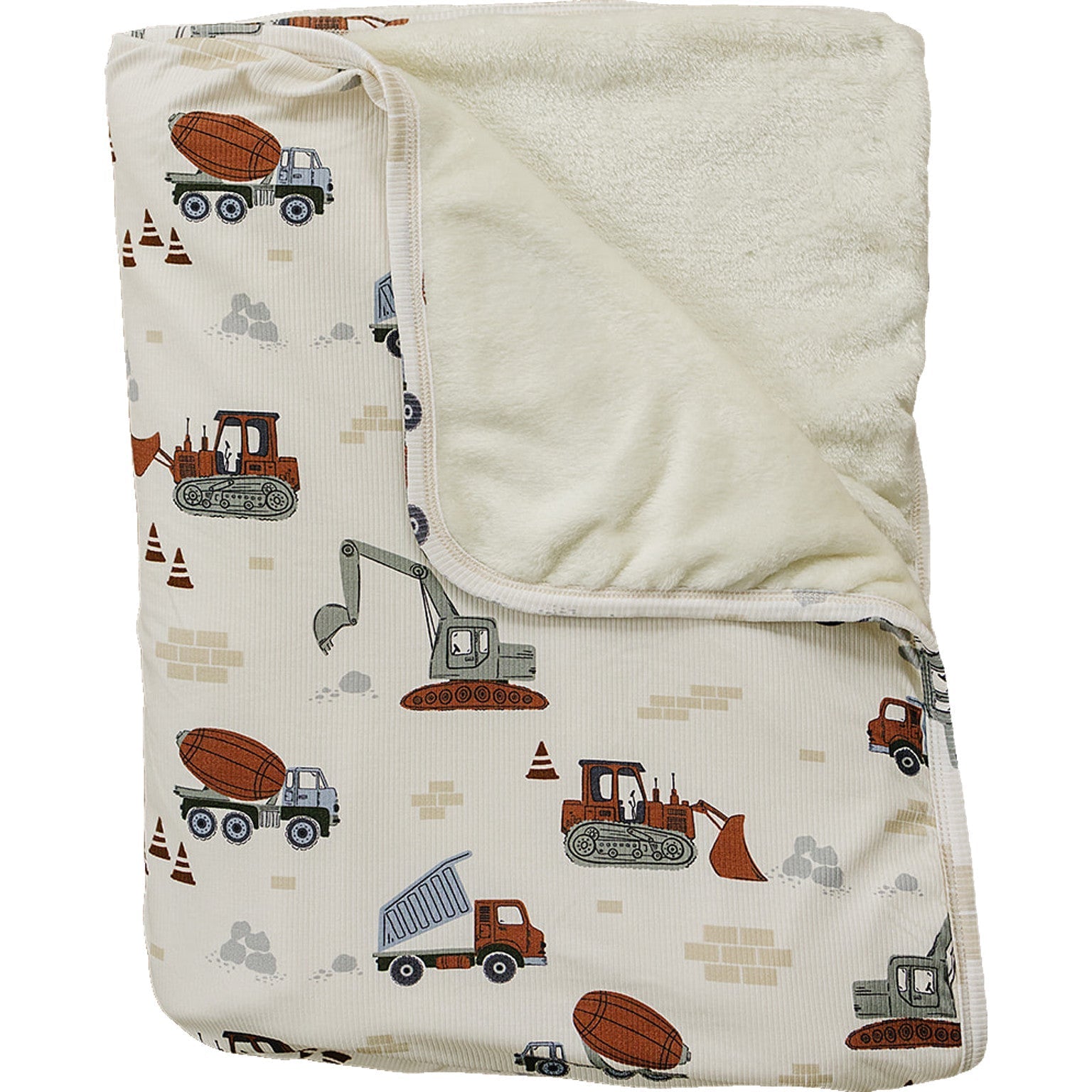 Construction Trucks Ribbed Bamboo Fleece Quilt - Mack & Harvie