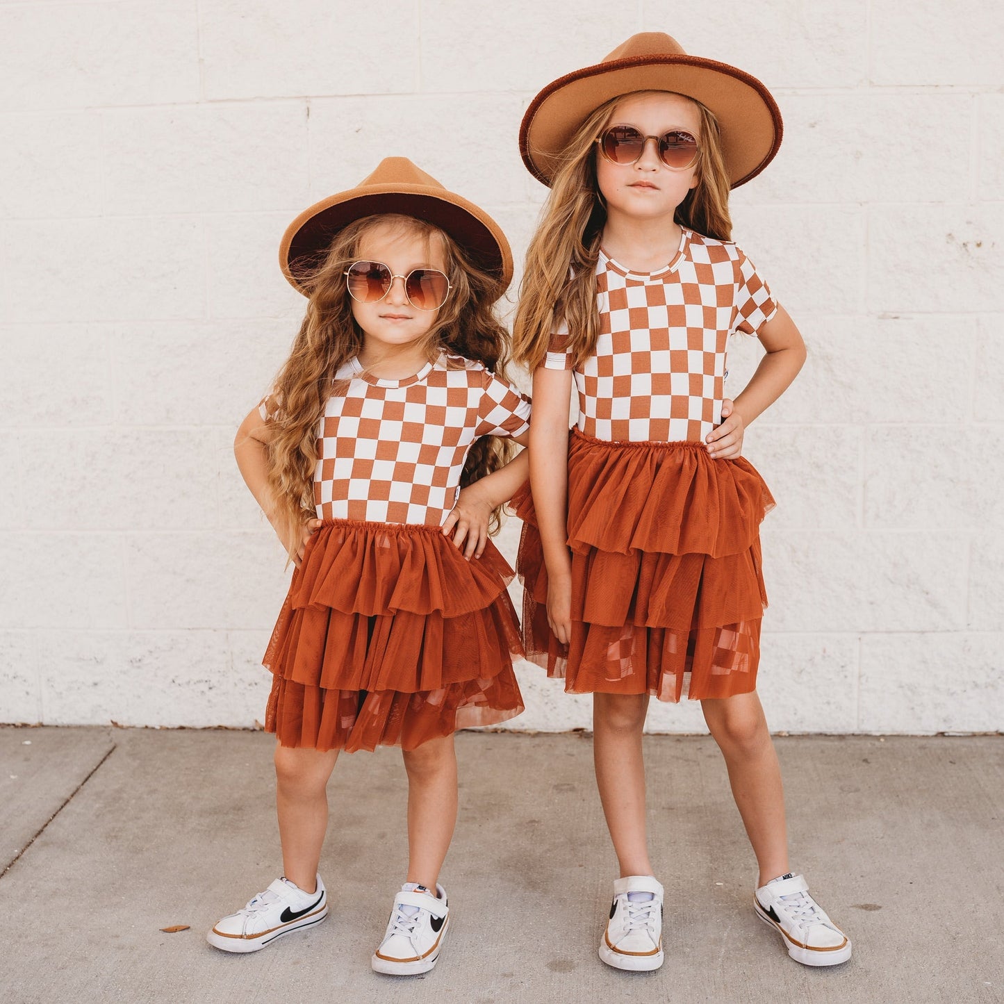 COPPER CHECKERS DREAM TUTU DRESS - Mack & Harvie