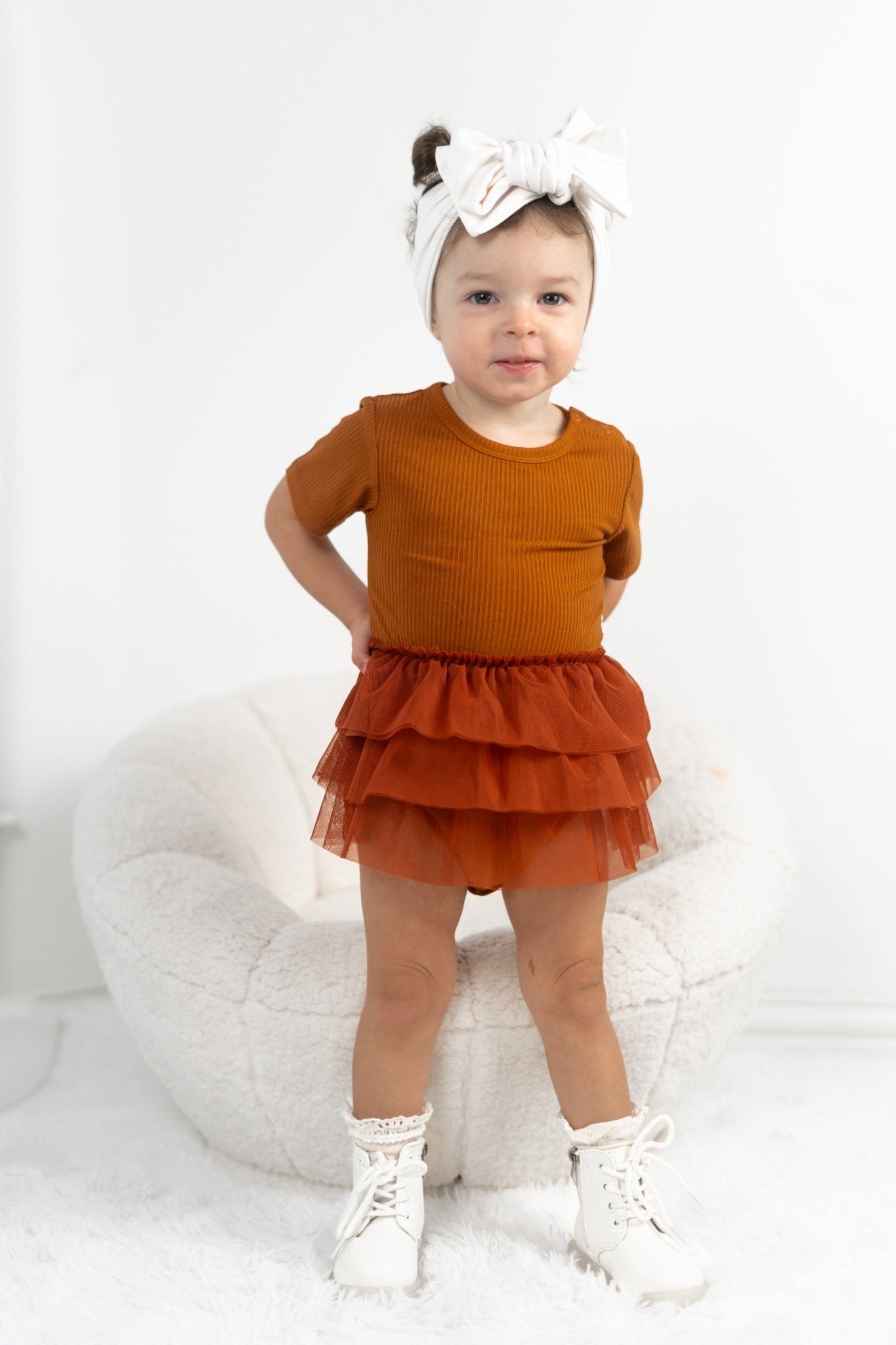 COPPER RIB DREAM TUTU BODYSUIT DRESS - Mack & Harvie