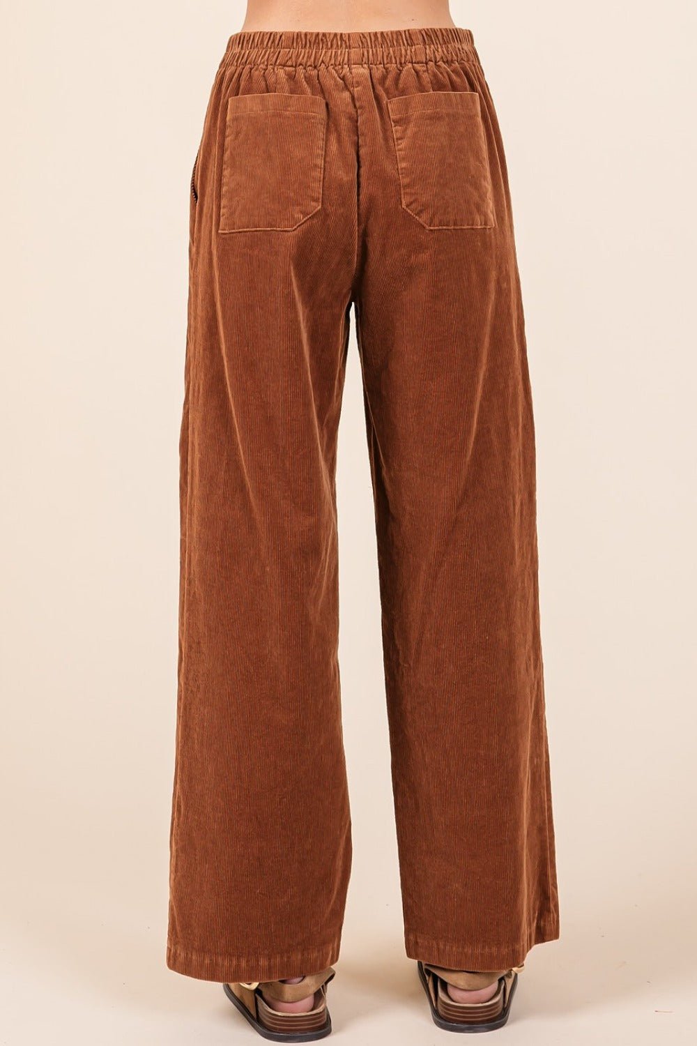 Corduroy Back Elastic Waist Pants - Mack & Harvie