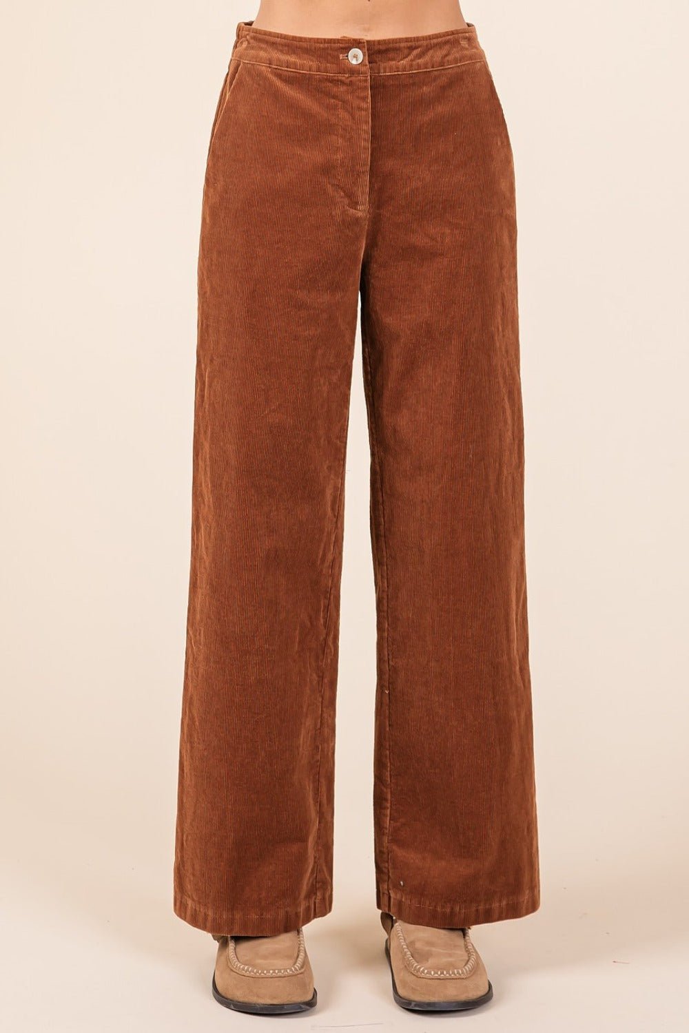 Corduroy Back Elastic Waist Pants - Mack & Harvie