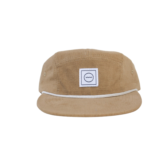 Corduroy Five-Panel Hat in Stone