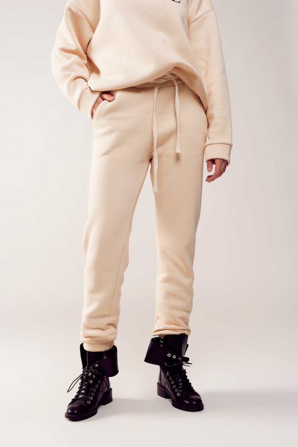 Cotton Jogger in Cream - Mack & Harvie