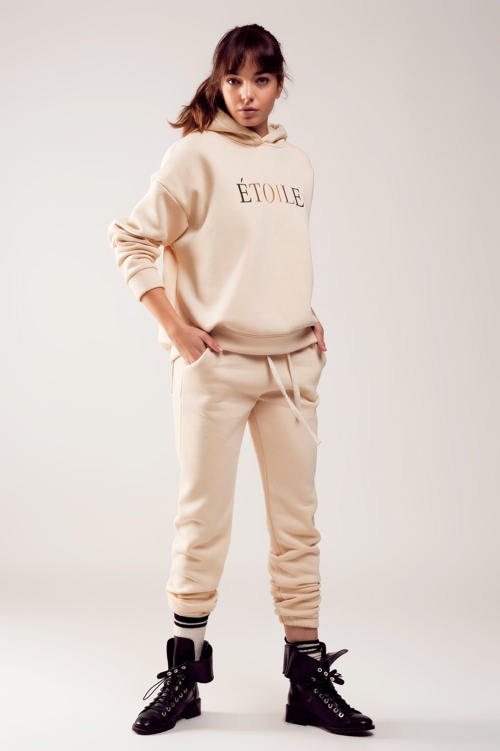 Cotton Jogger in Cream - Mack & Harvie