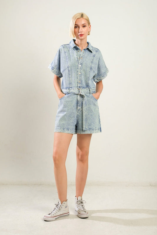 COUNTRYSIDE CHARM DENIM ROMPER - Mack & Harvie